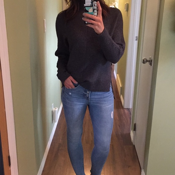 Loft Ribbed Mock Neck Sweater - Picture 1 of 11
